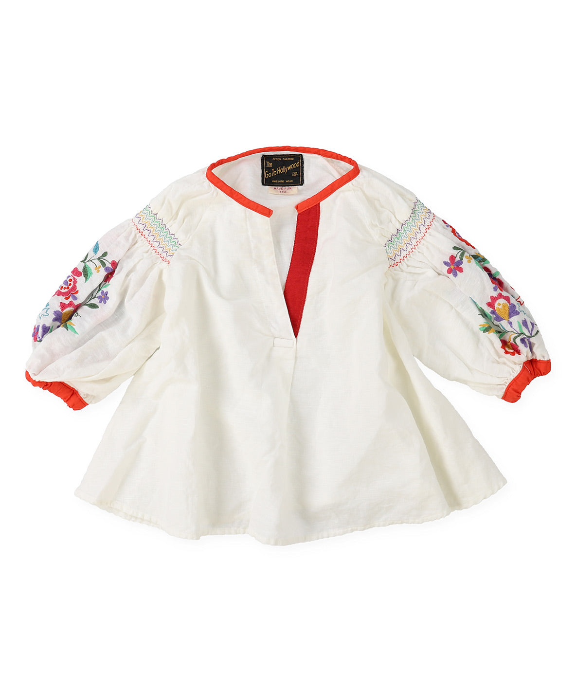 Floral Embroidery Blouse