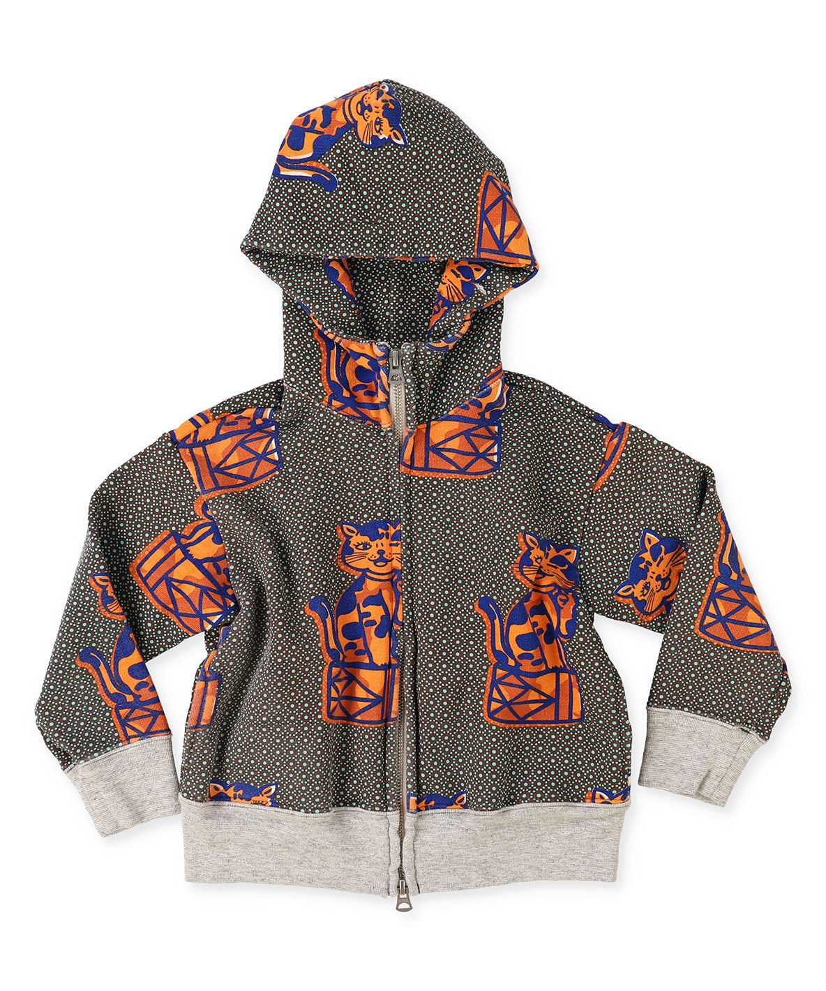 Full-pattern Zip-up Sweat Hoodie