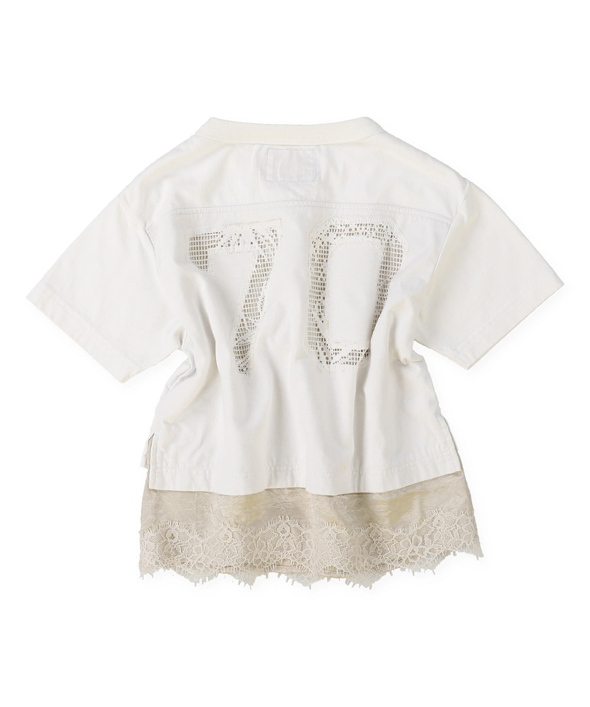 Layered-like Lacy Numbering Tee