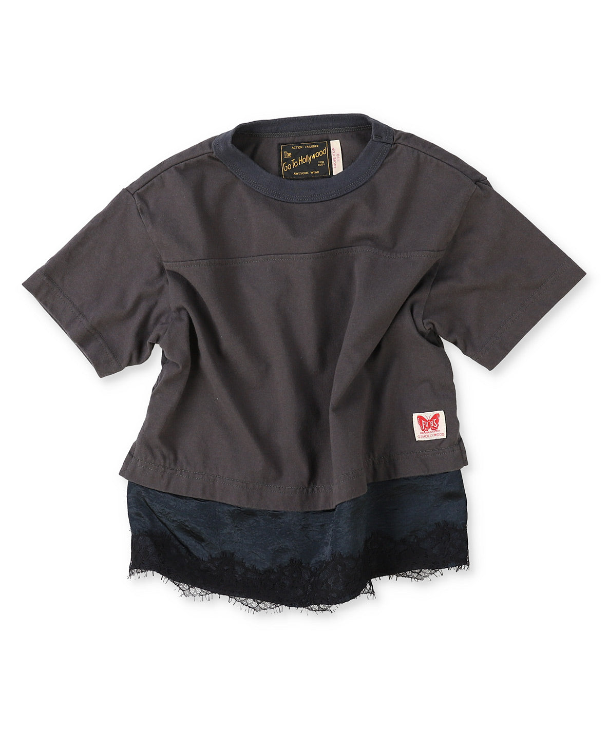 Layered-like Lacy Numbering Tee
