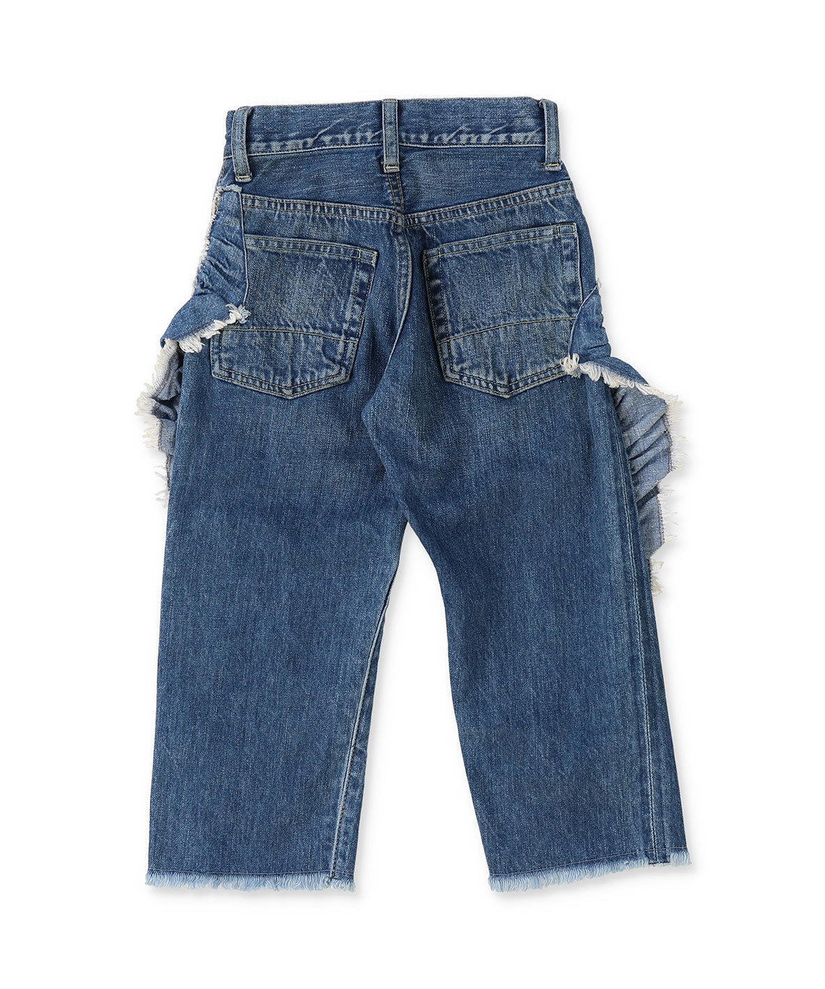 Denim Ruffled Pants
