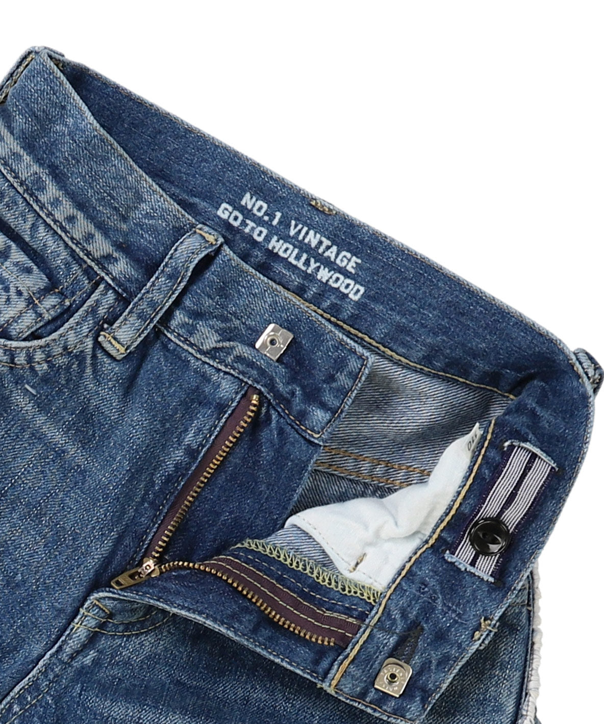 Denim Ruffled Pants