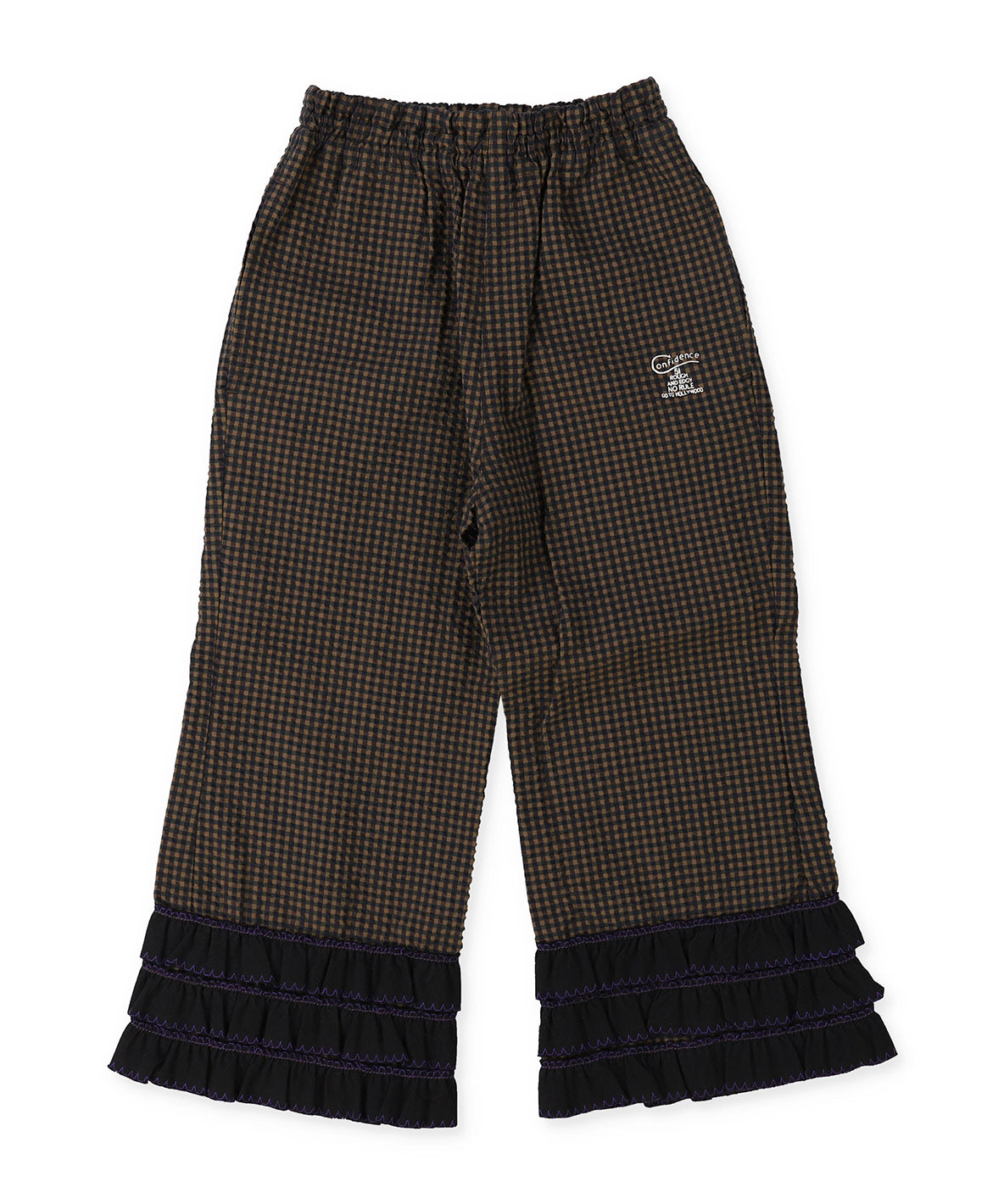 Waffle Gingham Plaid Pants