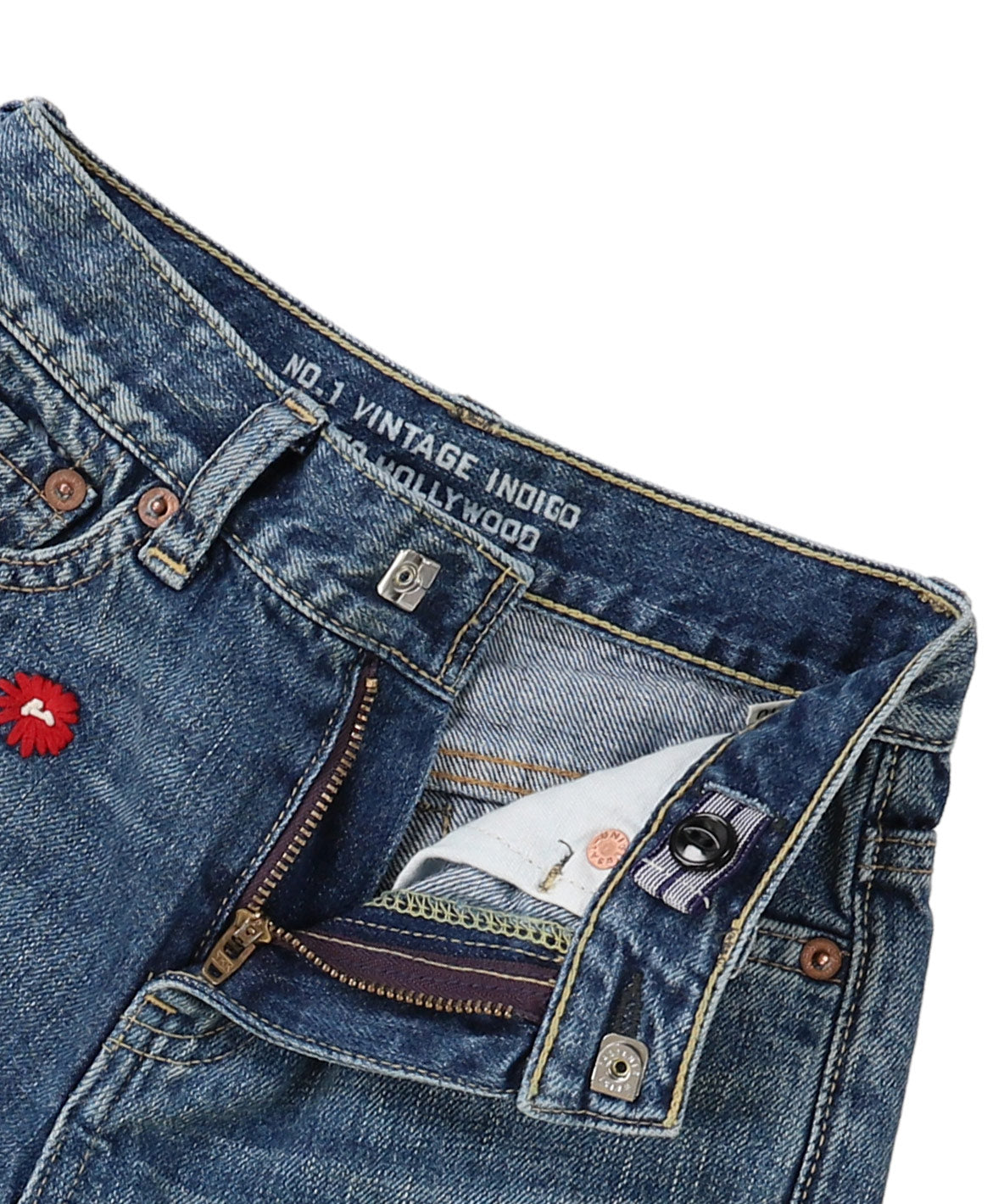 Denim Butterfly Pants