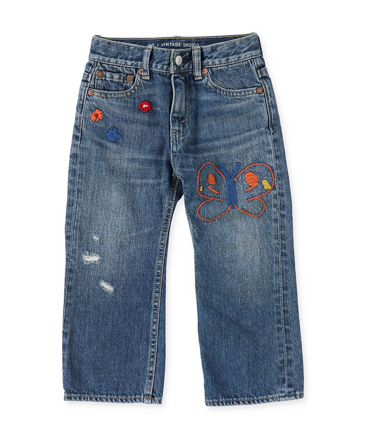 Denim Butterfly Pants