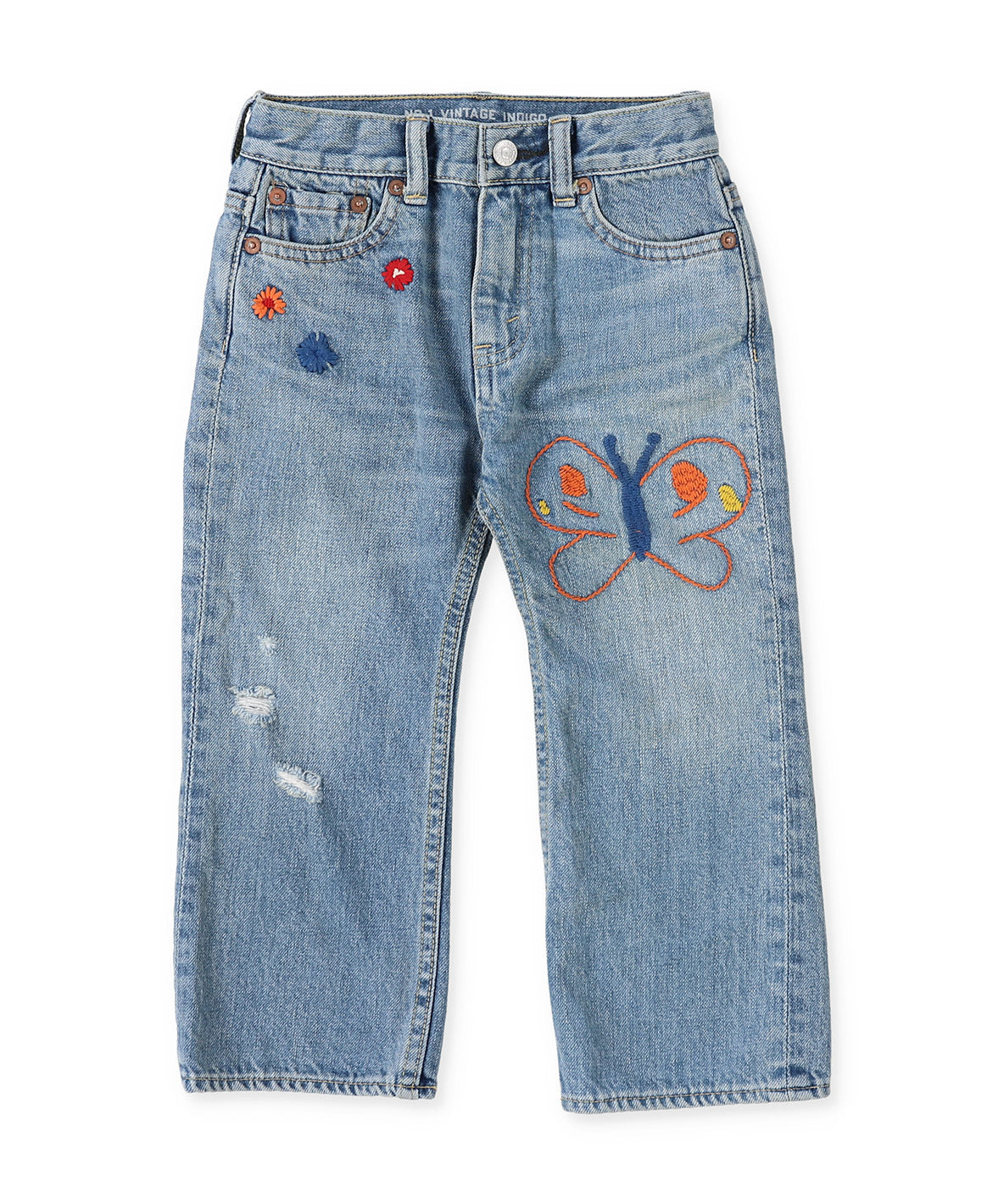Denim Butterfly Pants