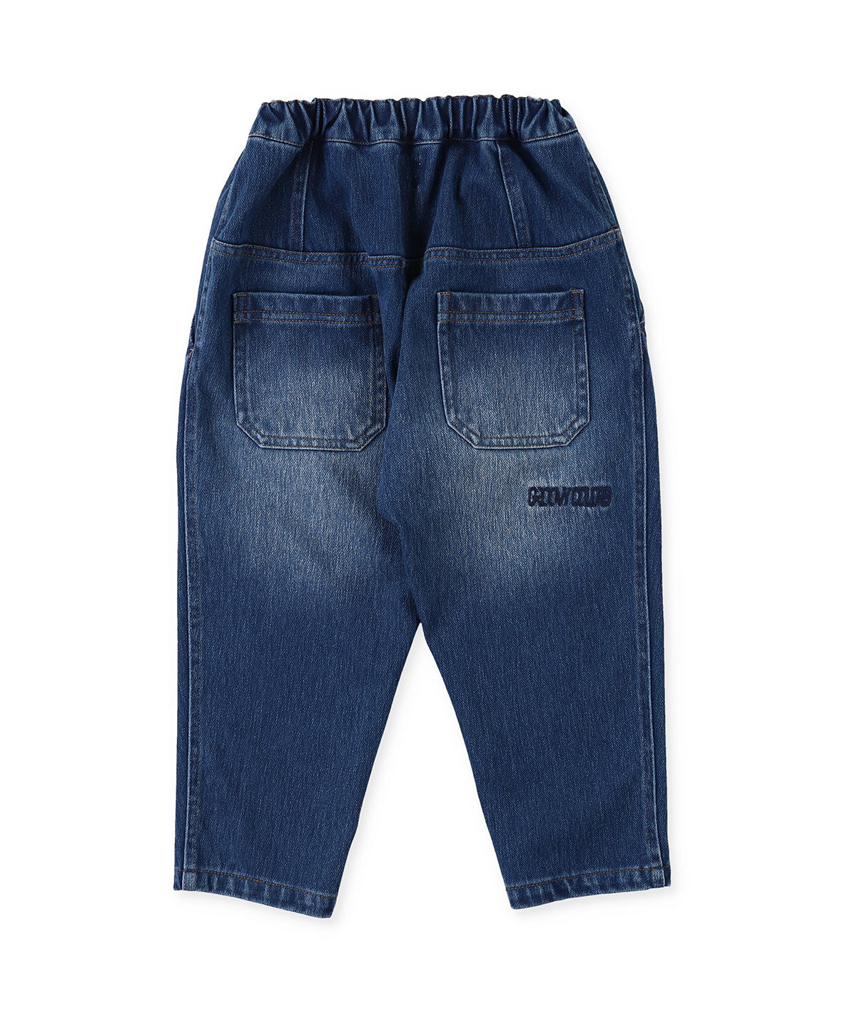 Knitted Denim Double-tucked Long Pants