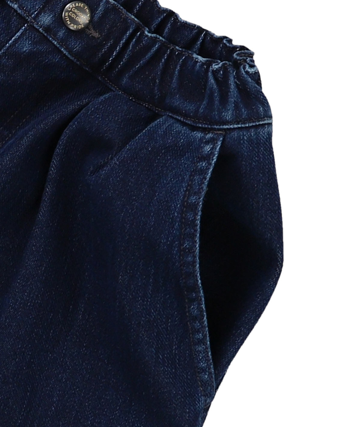Knitted Denim Double-tucked Long Pants