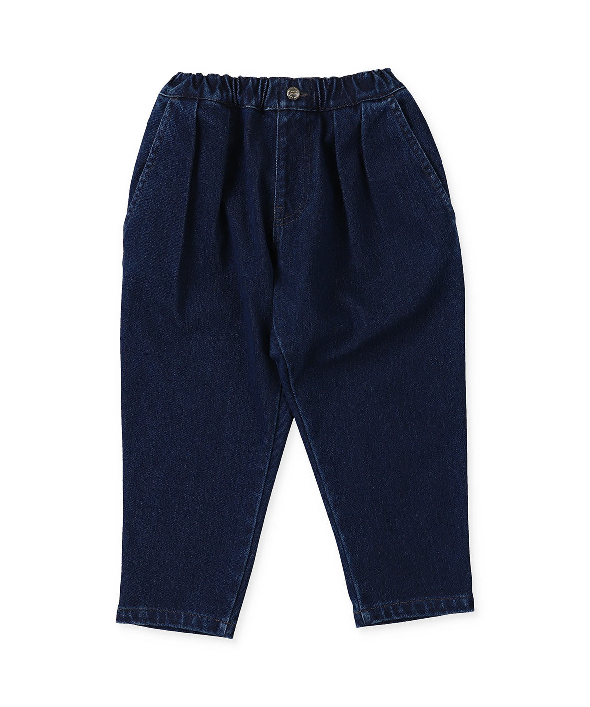 Knitted Denim Double-tucked Long Pants