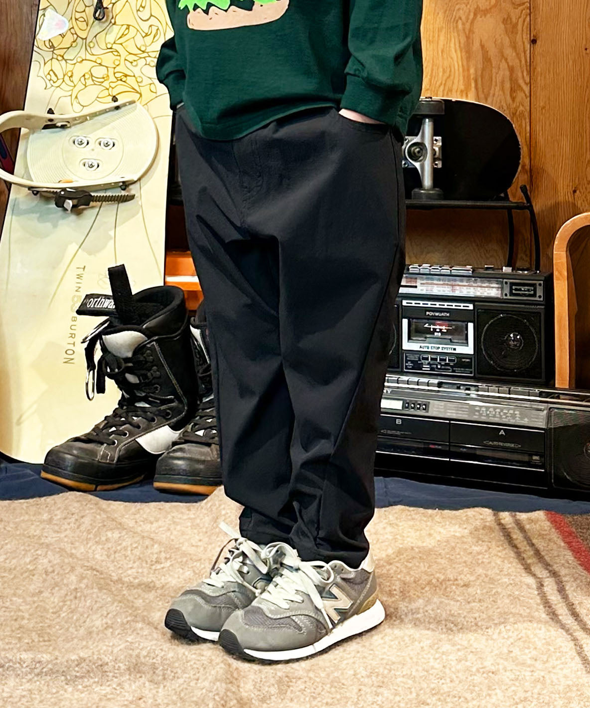Nylon 4Way Light Cloth TWIST Long Pants