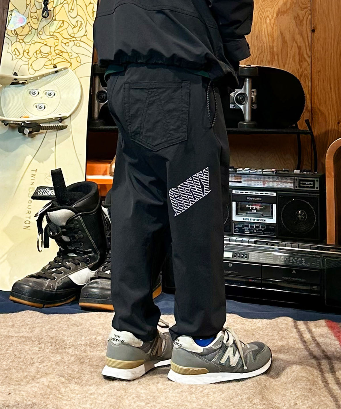 Nylon 4Way Light Cloth TWIST Long Pants