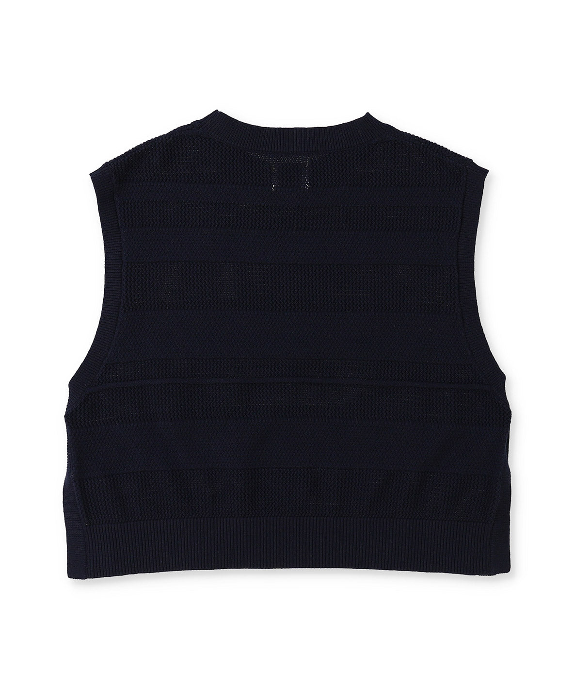 Striped Side-open Knit Vest
