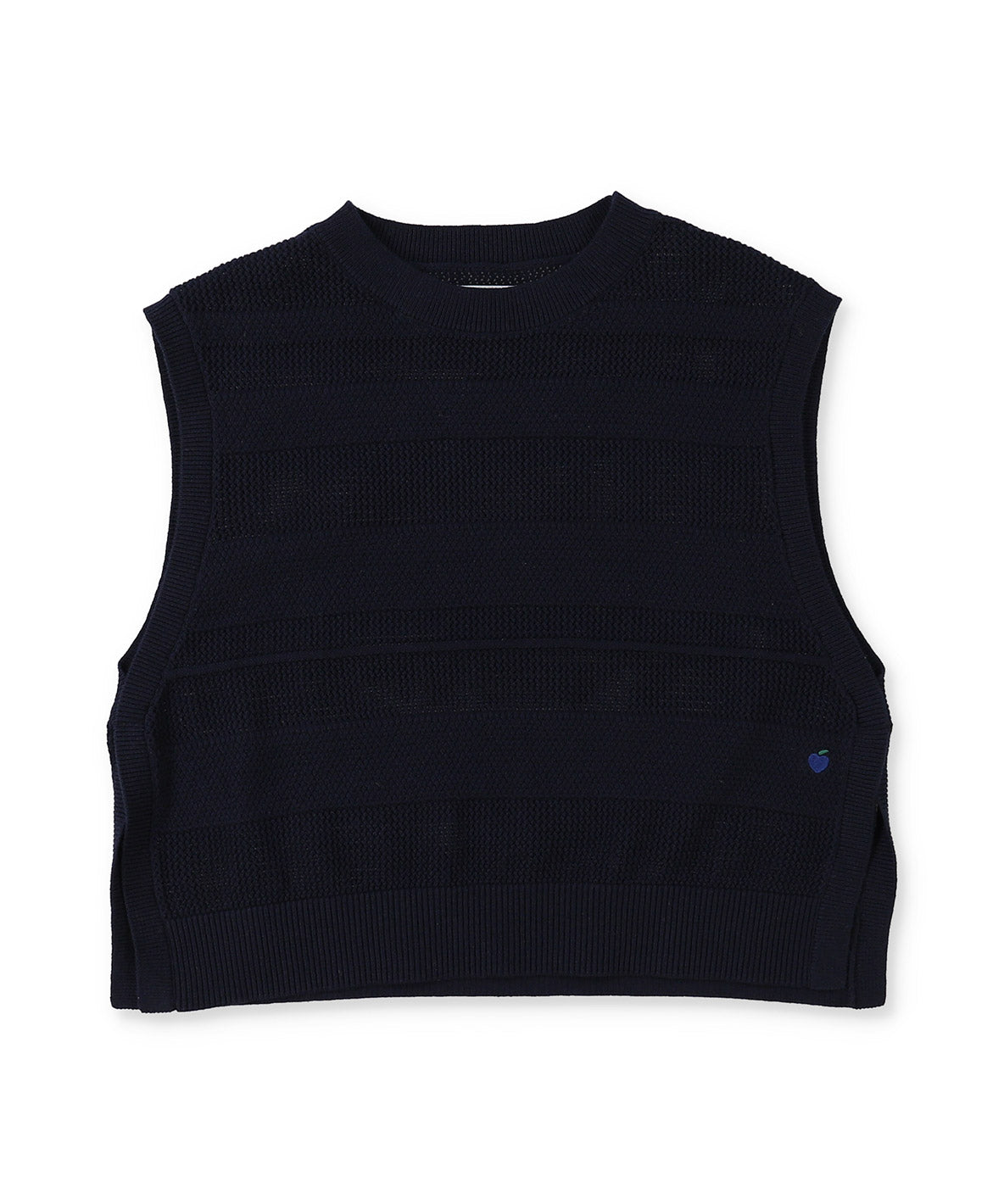 Striped Side-open Knit Vest