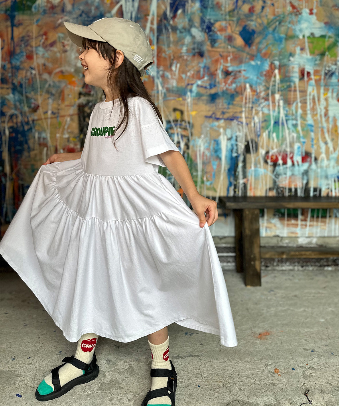 Cotton Jersey Tiered Dress