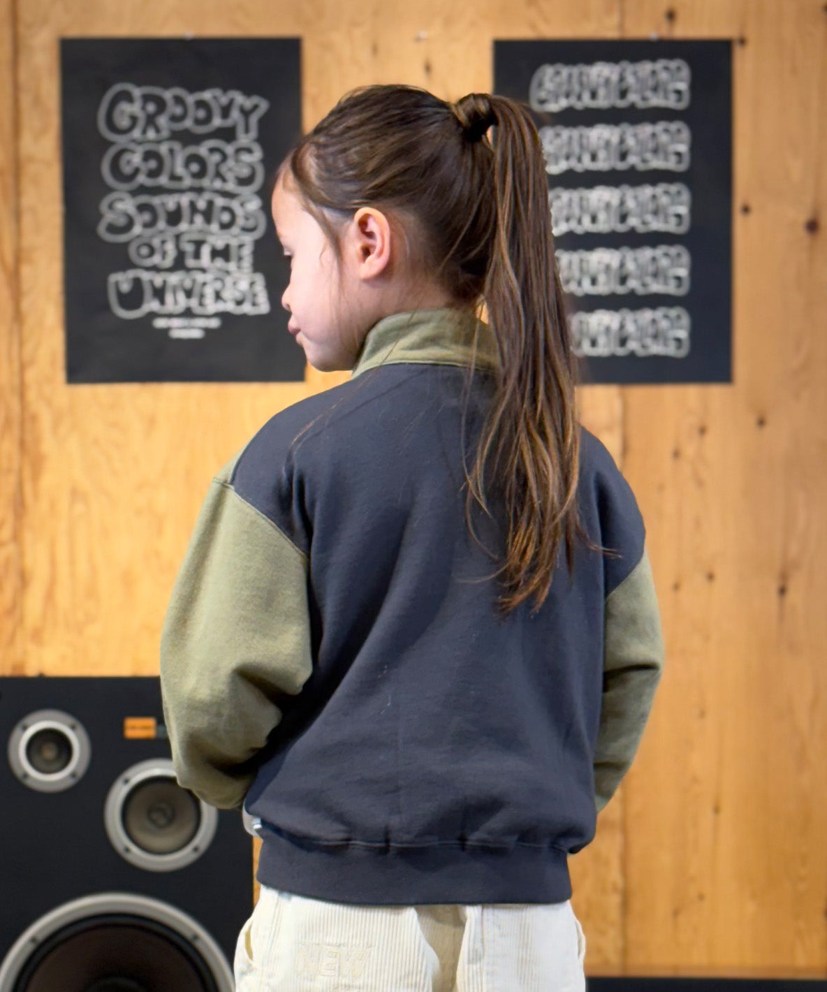Multi Color Half Zip Sweatshirt