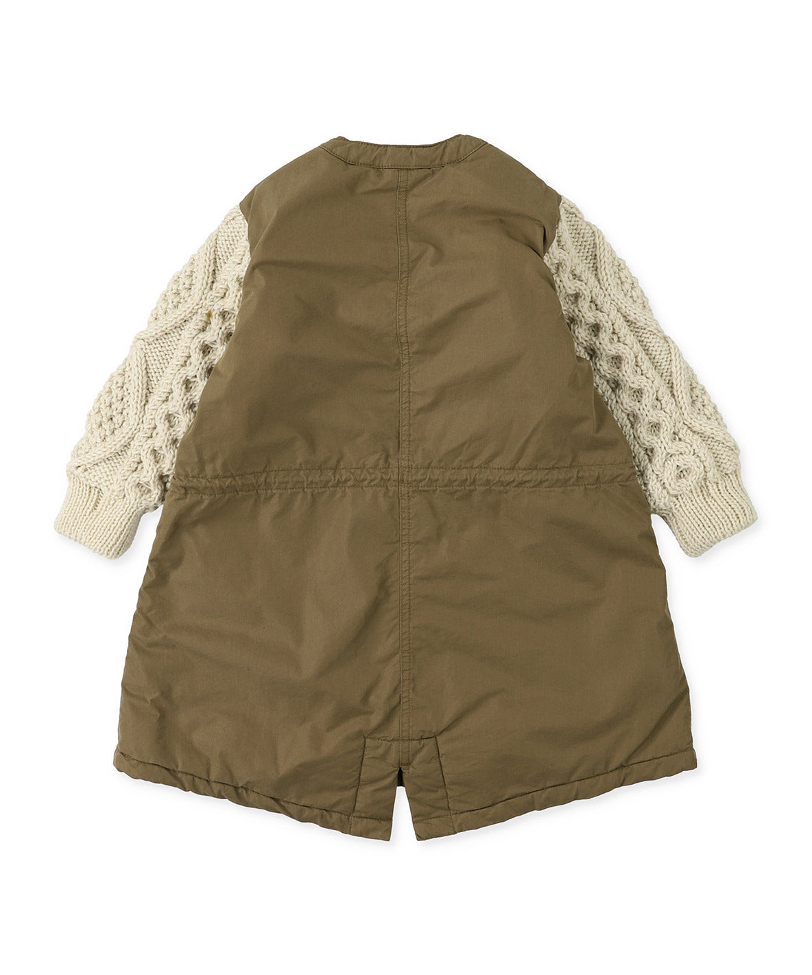 Weathercloth Handknitted-Sleeves Coat