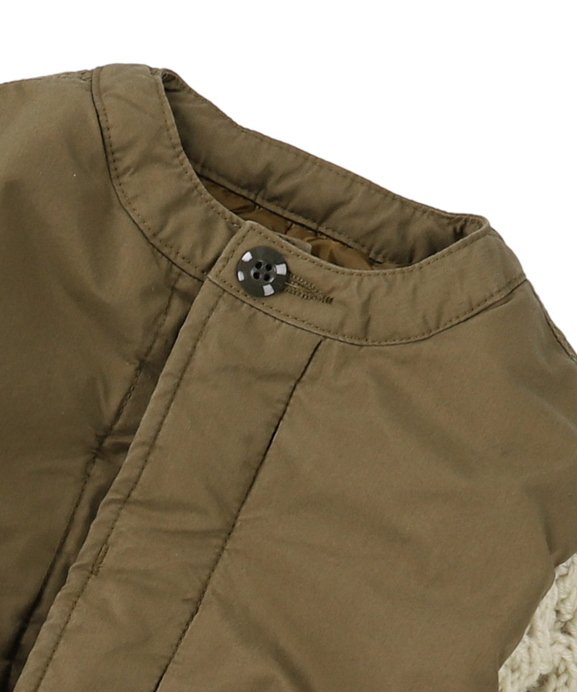 Weathercloth Handknitted-Sleeves Coat