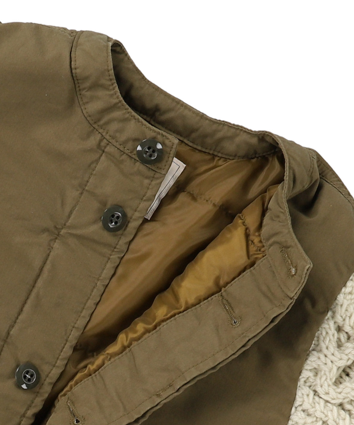 Weathercloth Handknitted-Sleeves Coat