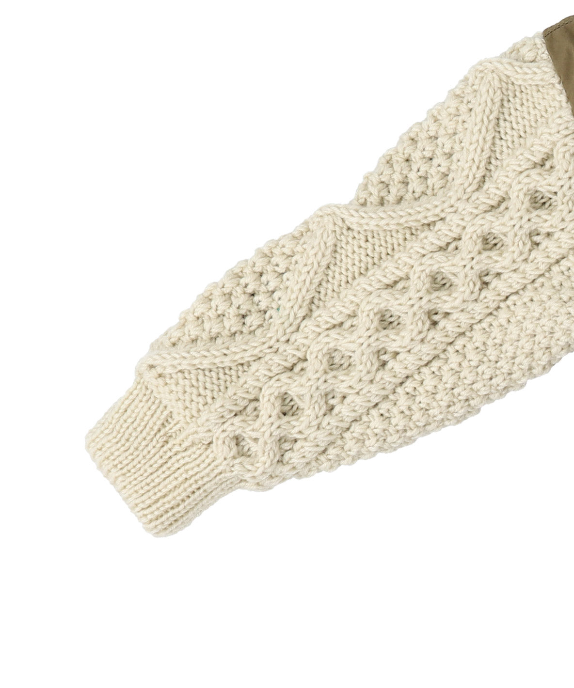 Weathercloth Handknitted-Sleeves Coat