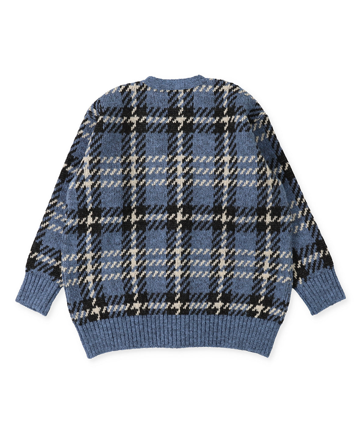 Plaid Knit Cardigan