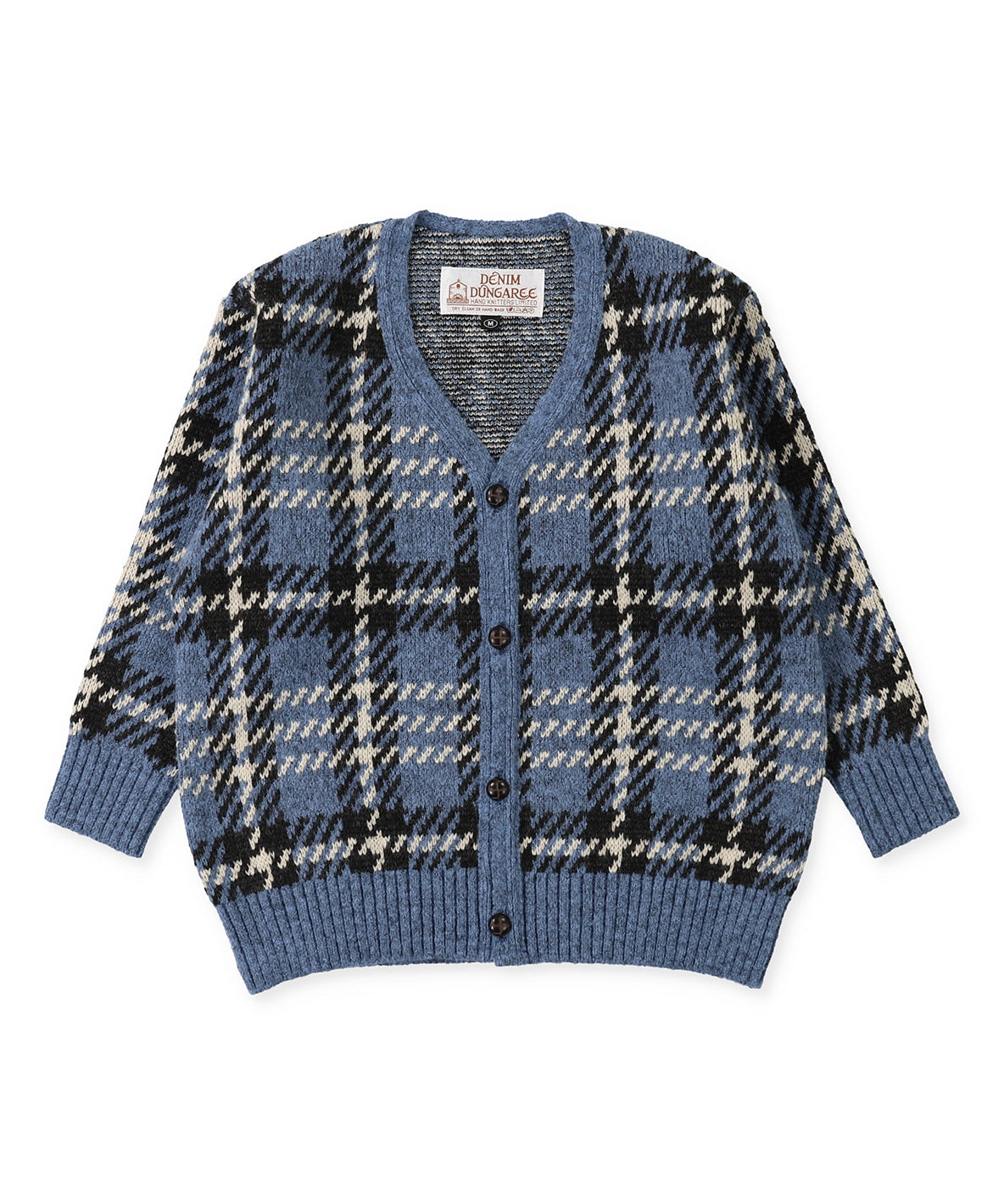 Plaid Knit Cardigan