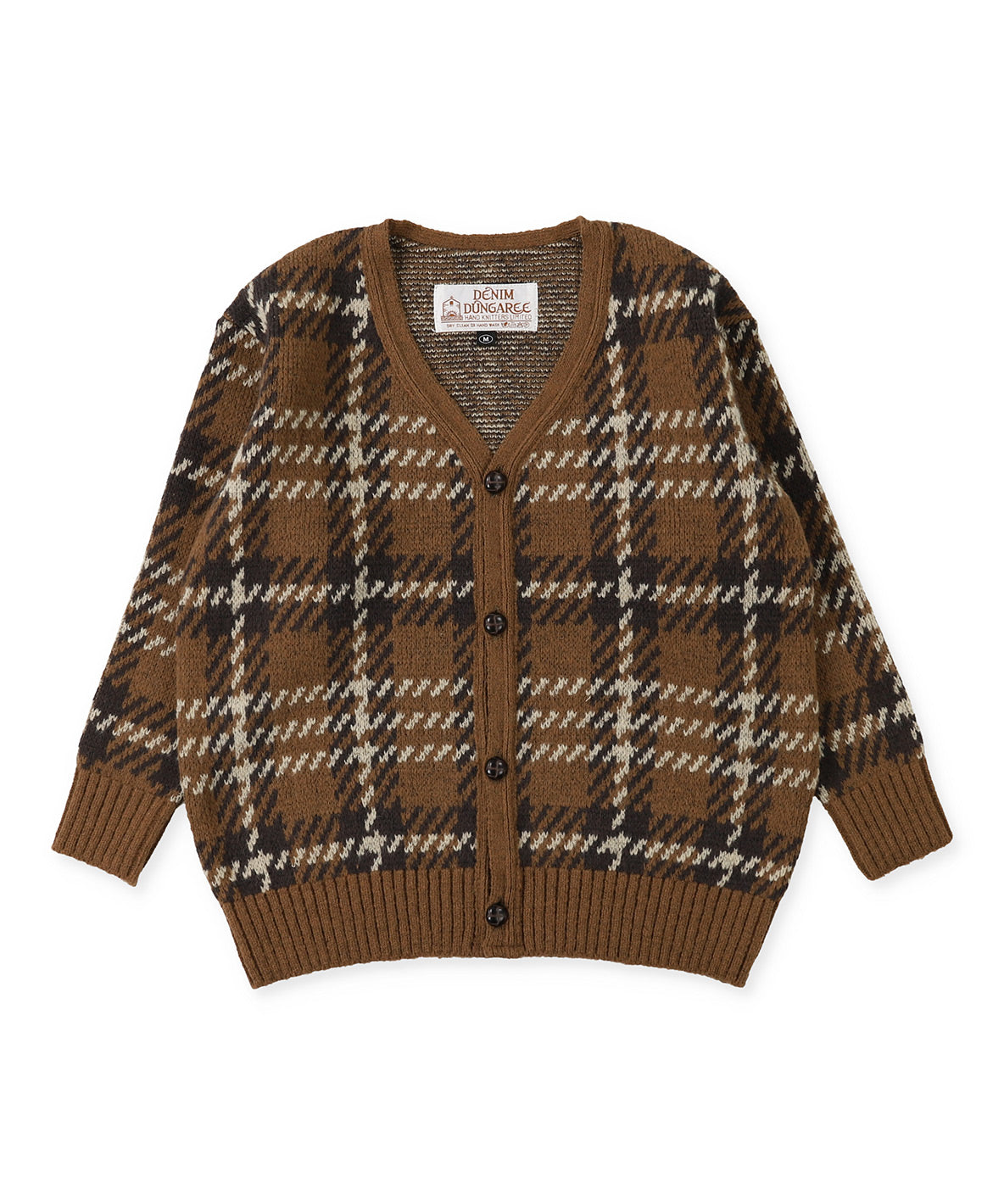 Plaid Knit Cardigan