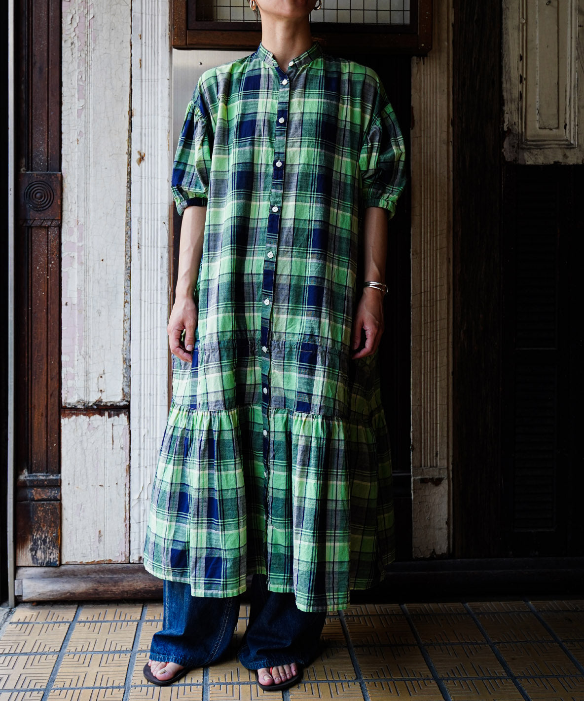Madras Plaid Docking Dress