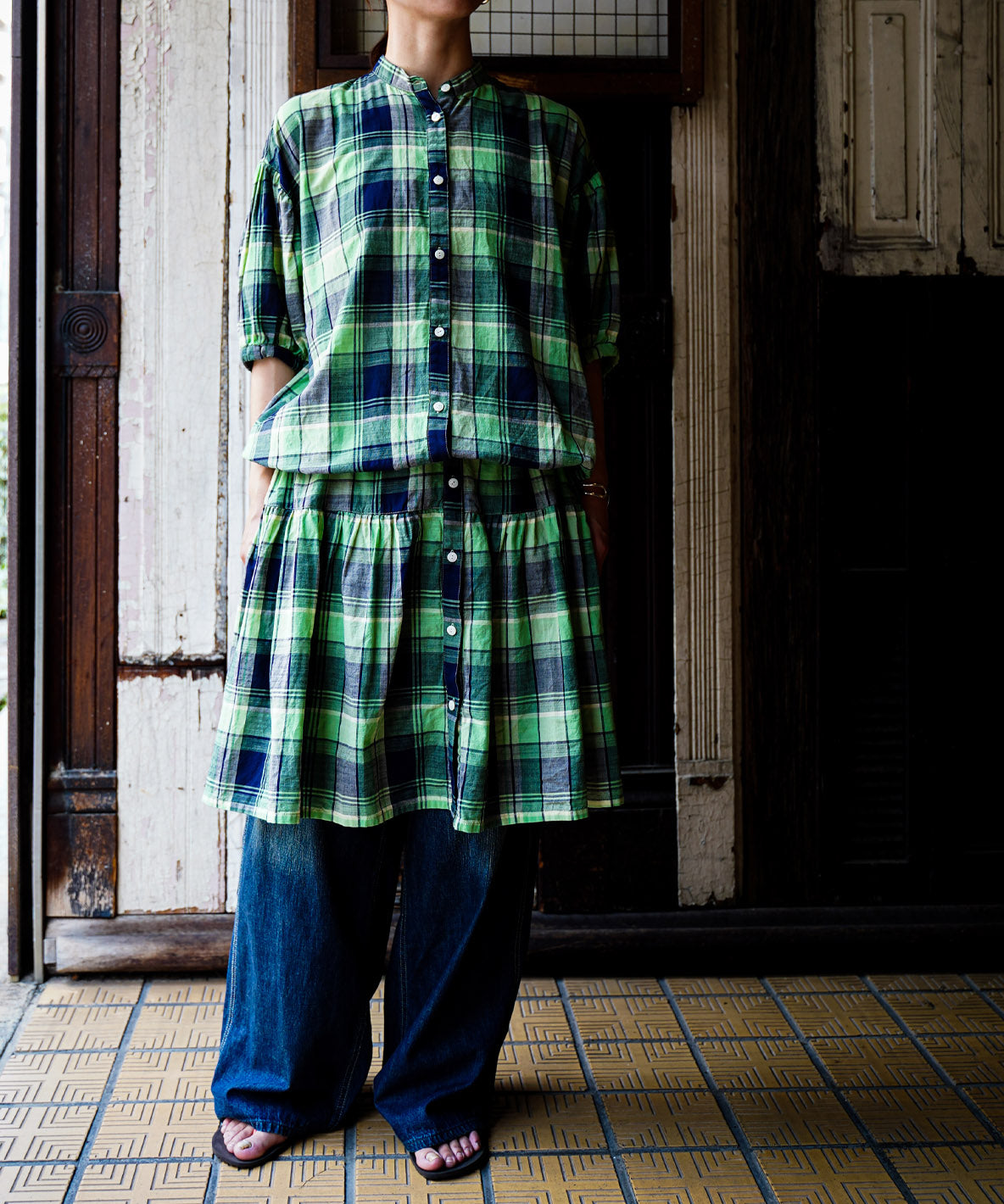 Madras Plaid Docking Dress