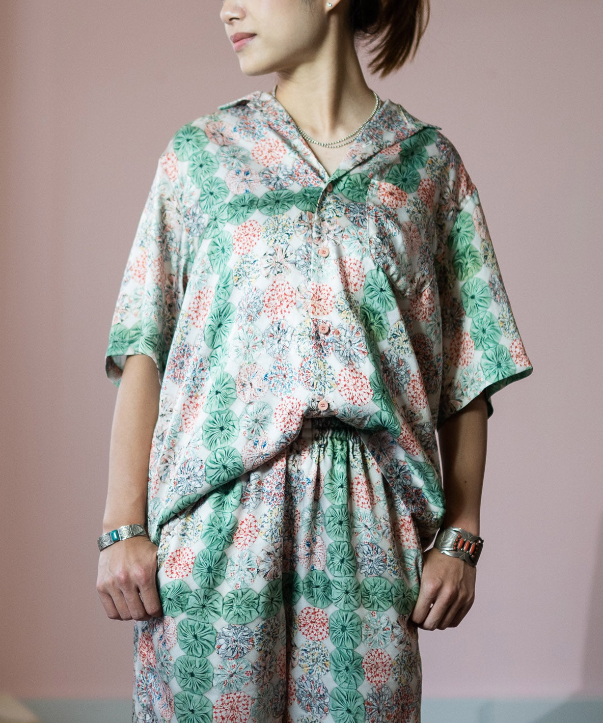Antique Yo-yo Printed Shirt
