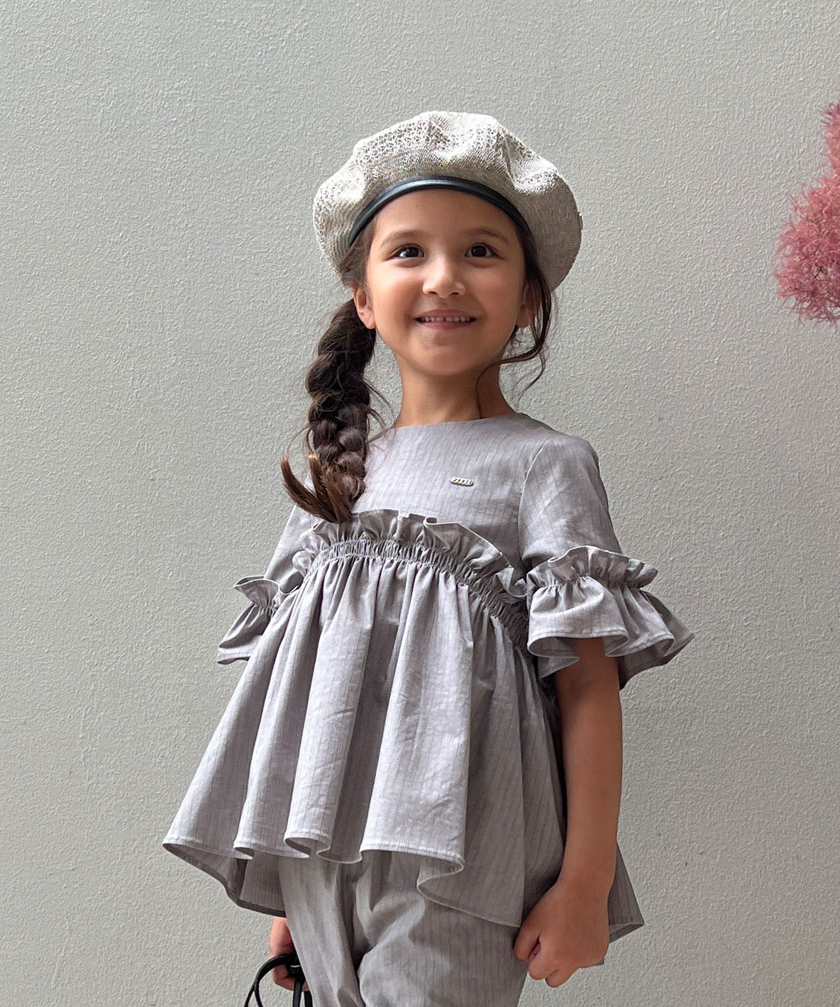 BACKLASH Linen Frilly Blouse