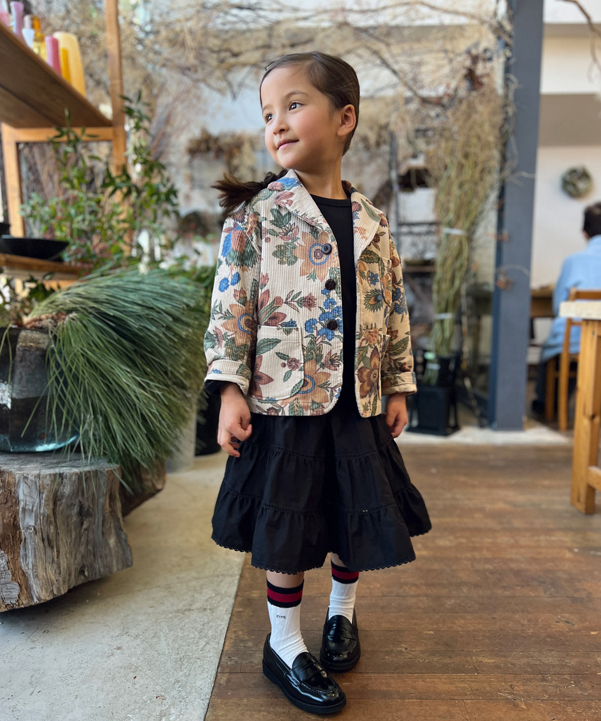 Botanical Printed Corduroy Jacket