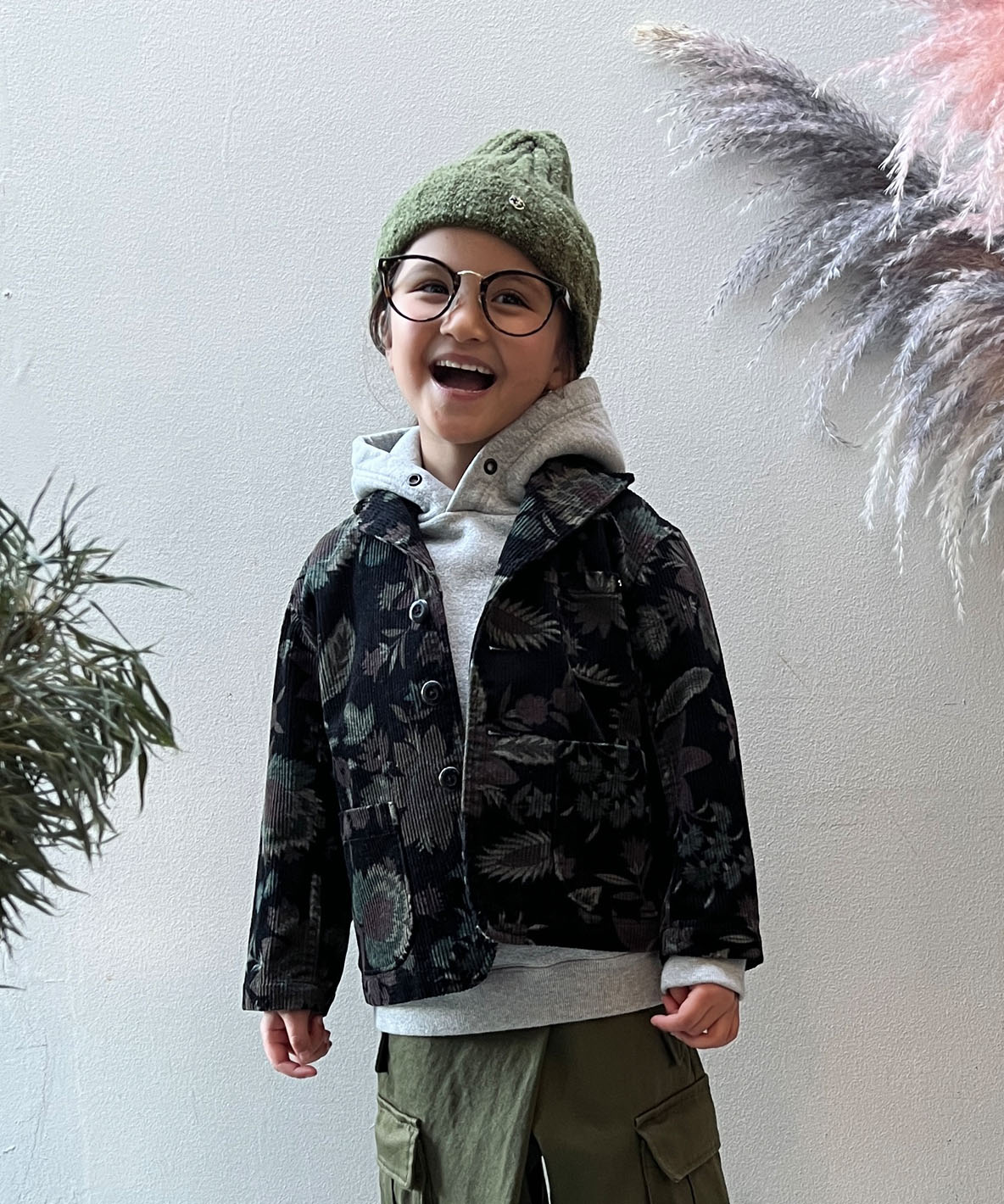 Botanical Printed Corduroy Jacket