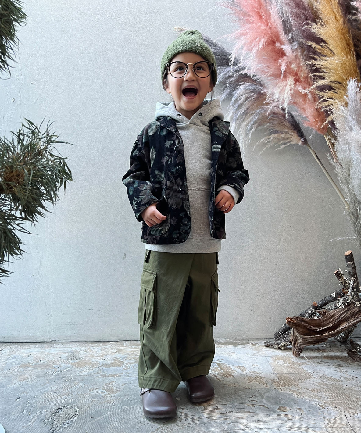 Botanical Printed Corduroy Jacket