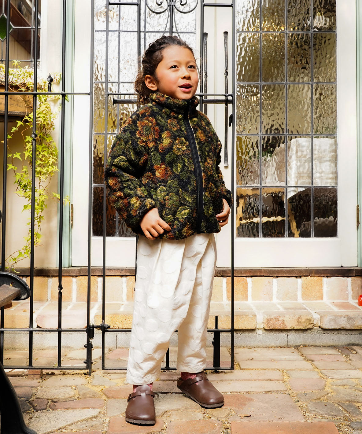 Fleece Floral Printed Blouson
