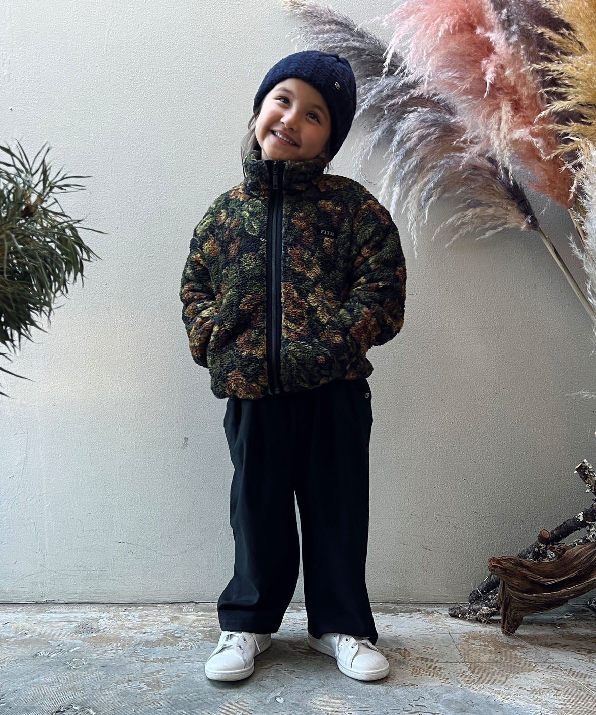 Fleece Floral Printed Blouson