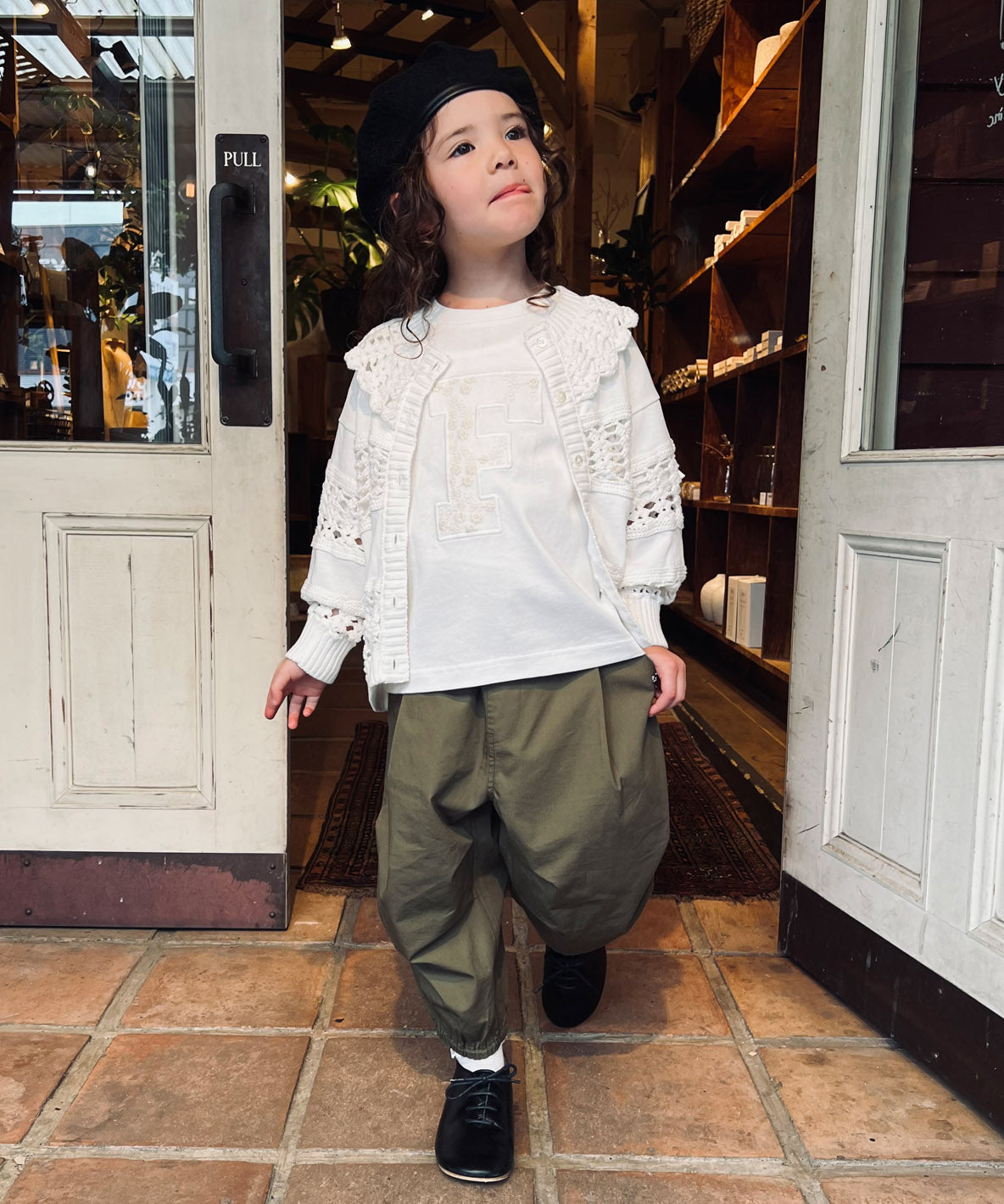 Smooth Cotton Jersey and Knitted L/S Cardigan