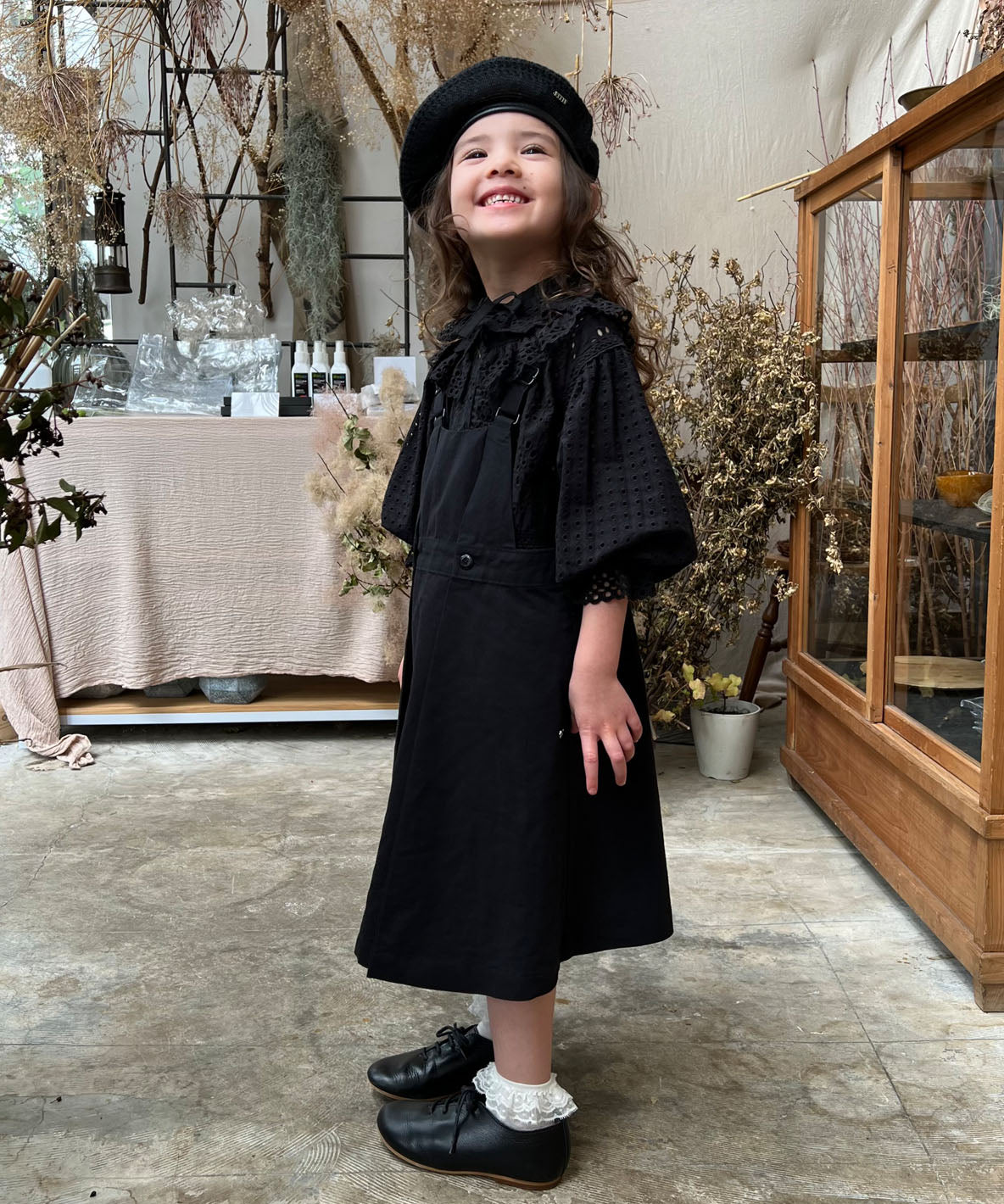 Cotton and Linen Weather Long Overall Dress