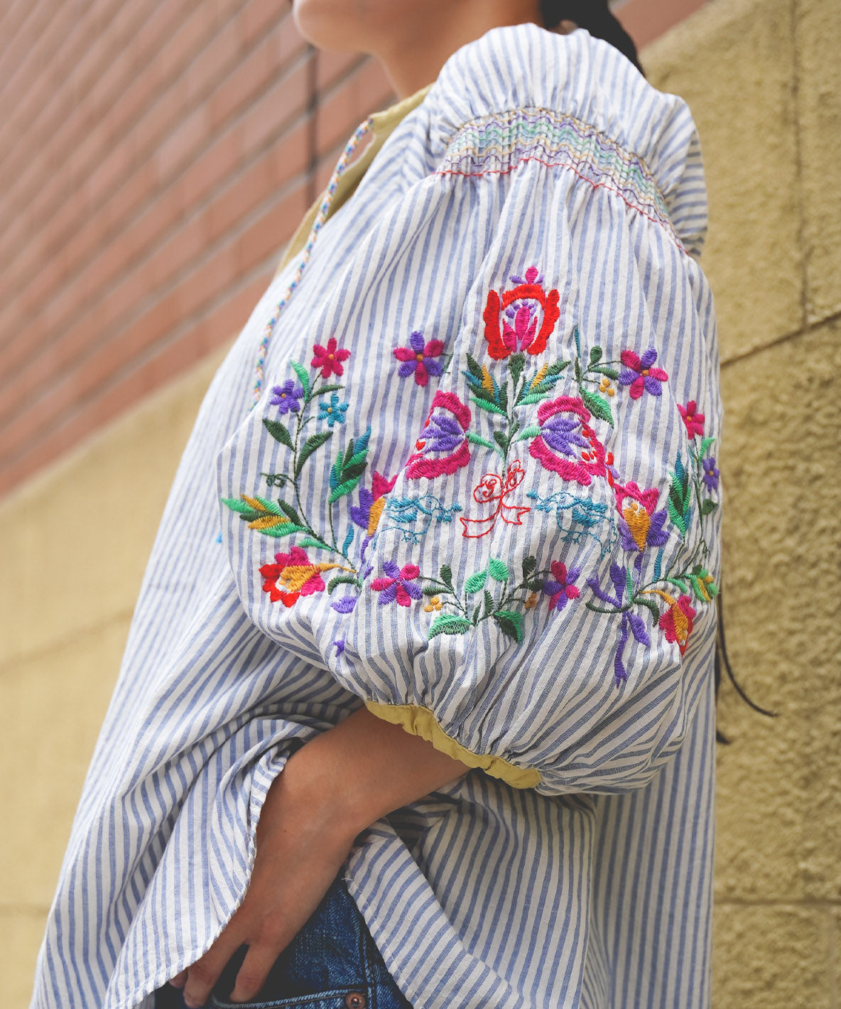 Floral Embroidery Blouse