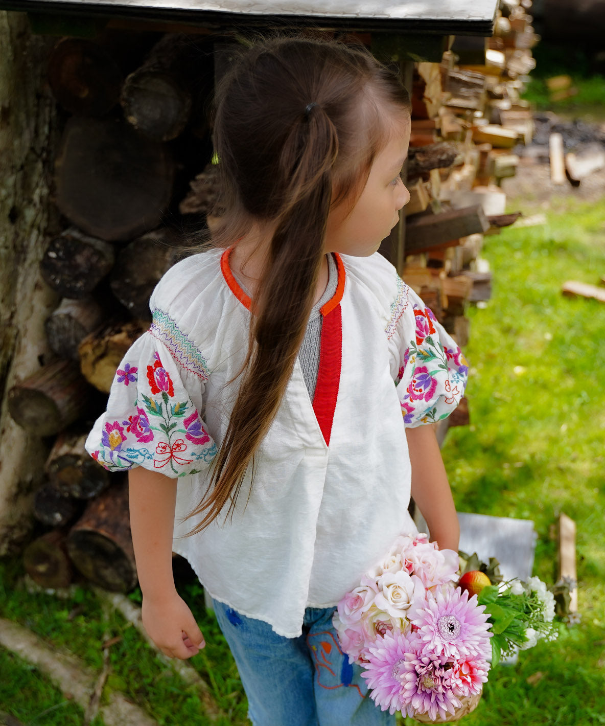 Floral Embroidery Blouse
