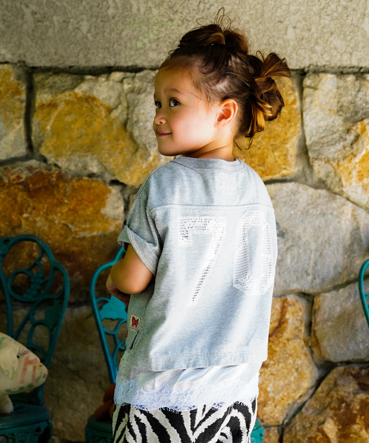 Layered-like Lacy Numbering Tee