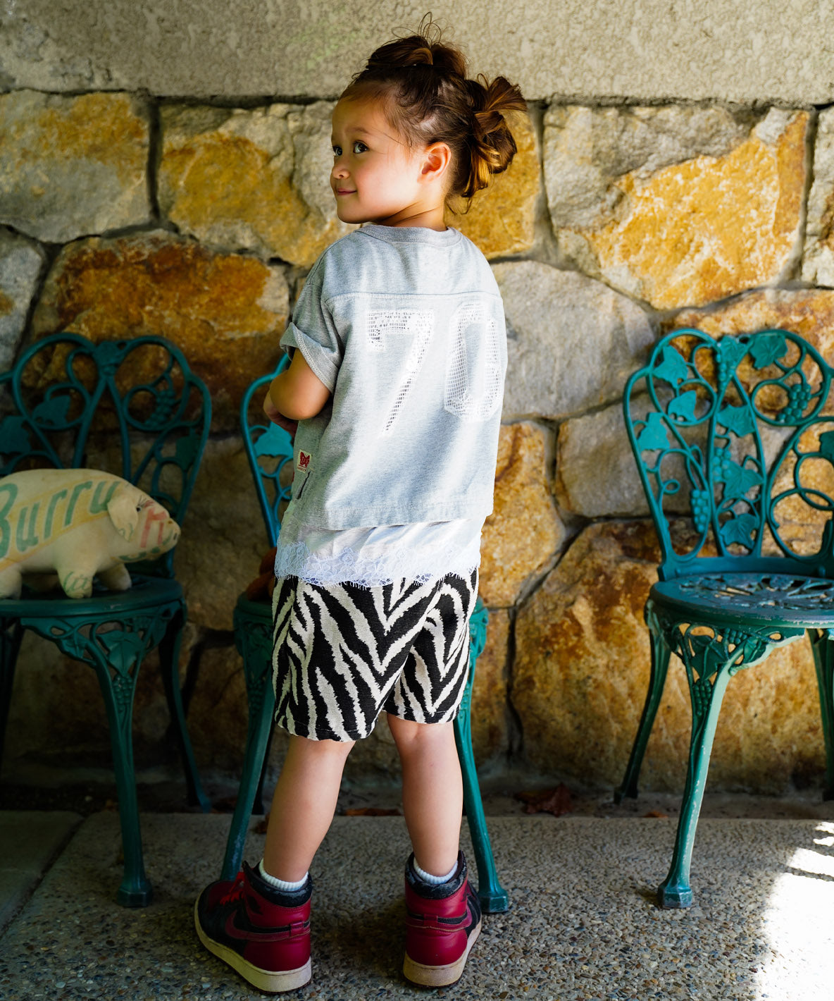 Layered-like Lacy Numbering Tee