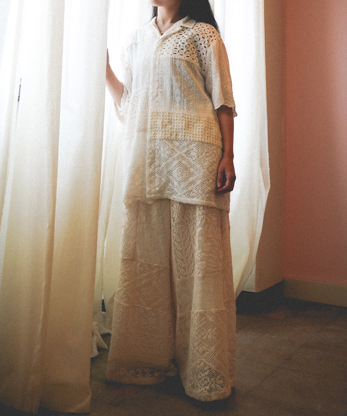 Lacy Patchwork Wide Pants