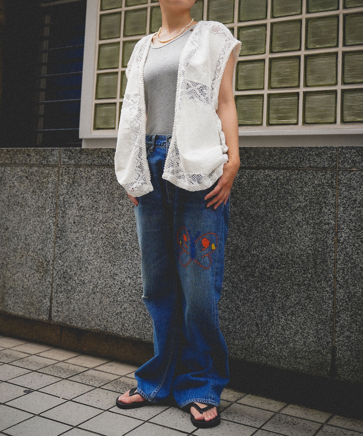 Denim Butterfly Pants