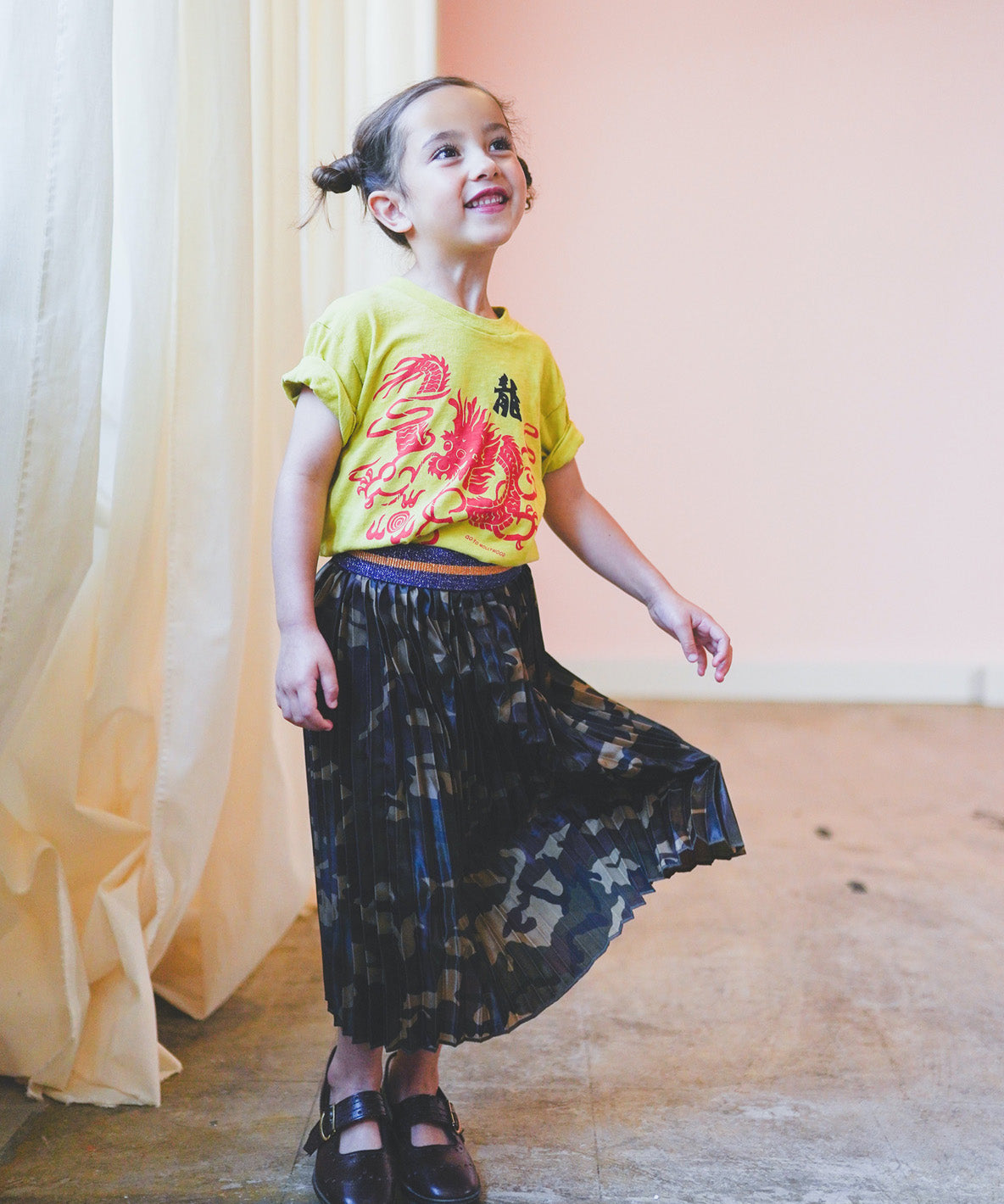 Camouflage Pleated Skirt