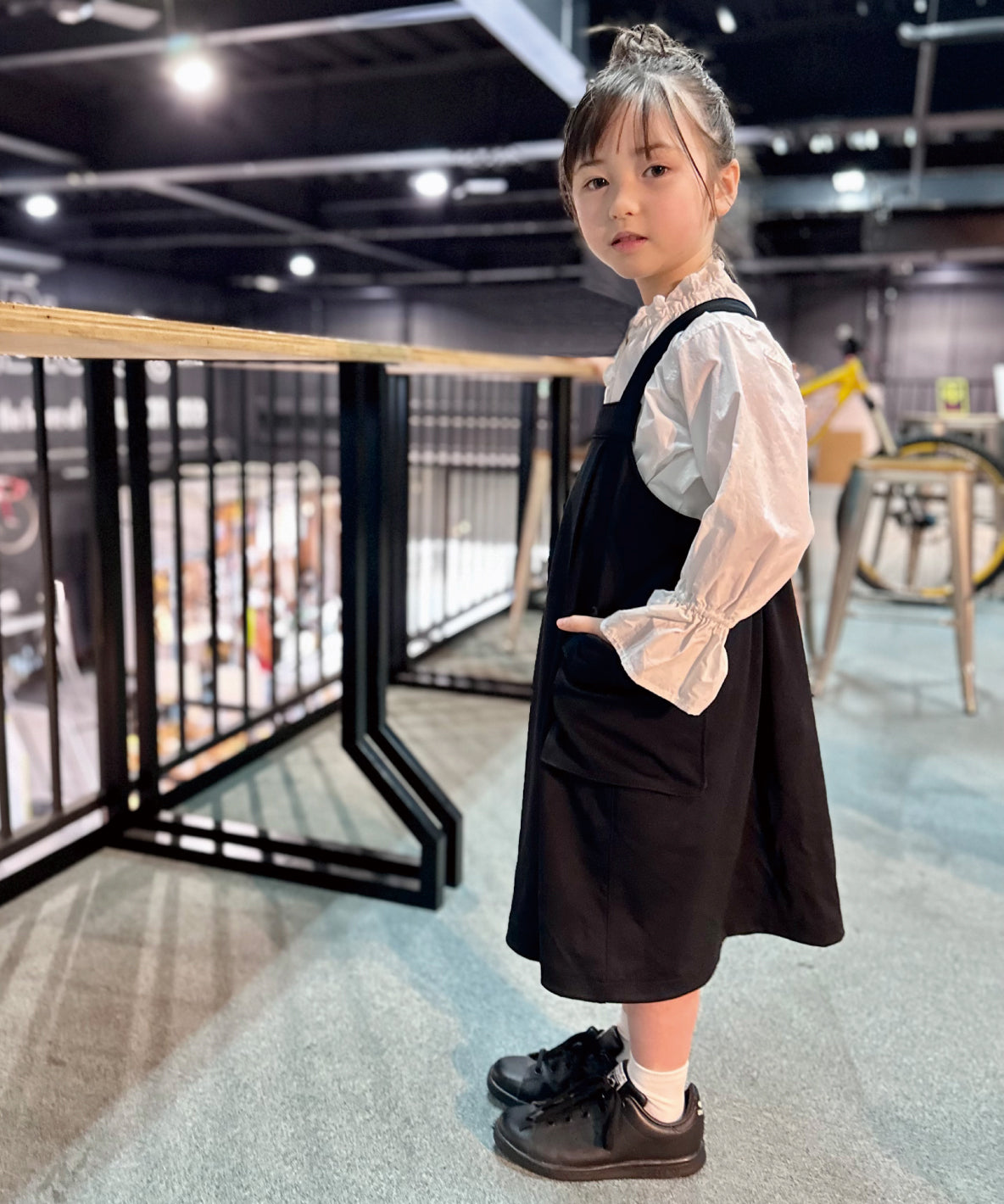 Stretchy Ponte Long Overall Skirt
