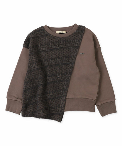 Mercerized Fleece Asymmetry Sweatshirt