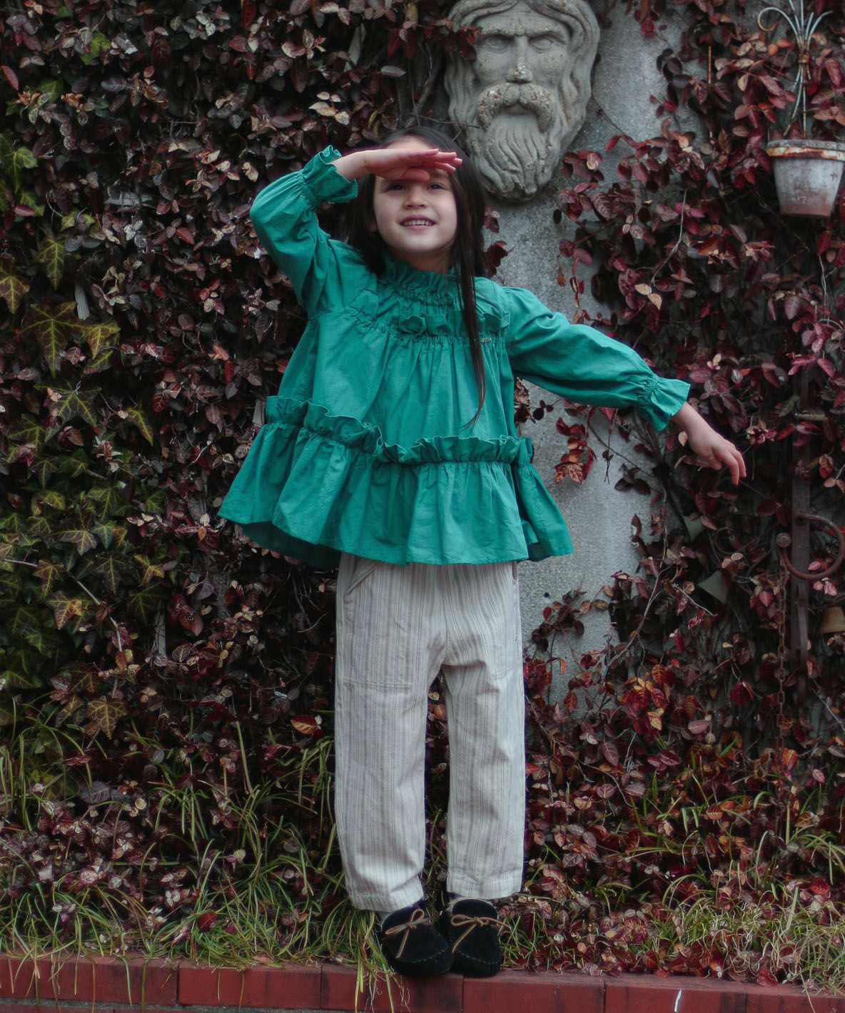 Cord Lawn Gathered Pullover
