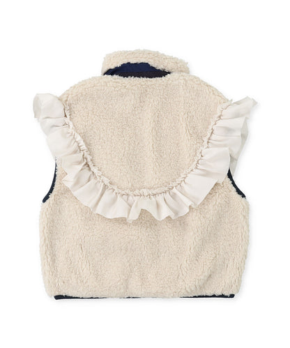Sheep Boa Frilled Vest