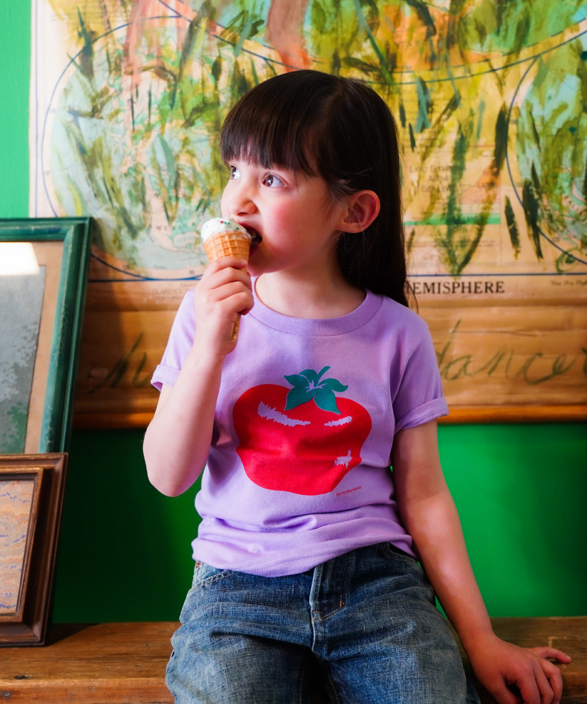 Cotton Jersey Love Apple T-shirt