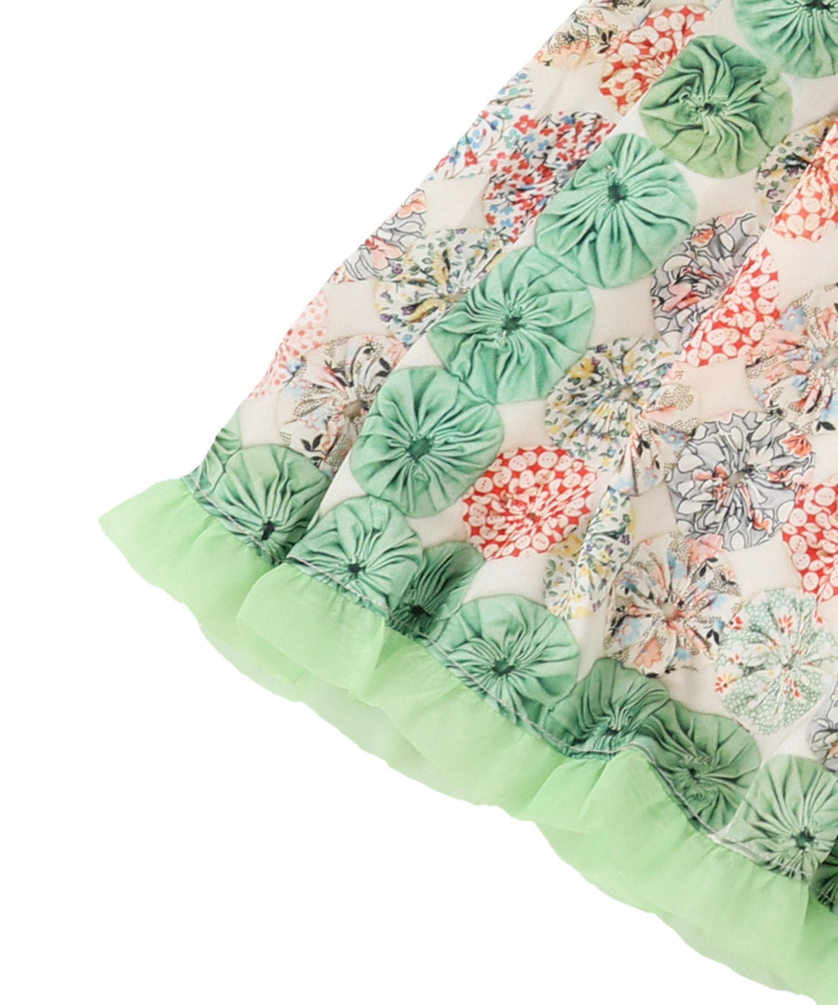 Antique Yo-yo Printed Skirt